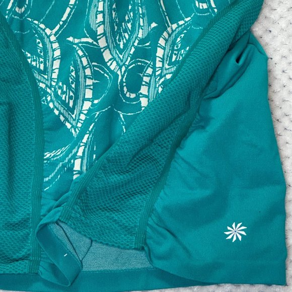 Athleta Workout Top Womens XS Teal Sleeveless Tank Sporty Active Exercise - Picture 7 of 13